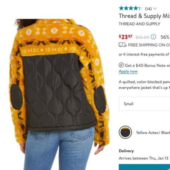 Mixed Media Fleece Jacket - Picture 3 of 3